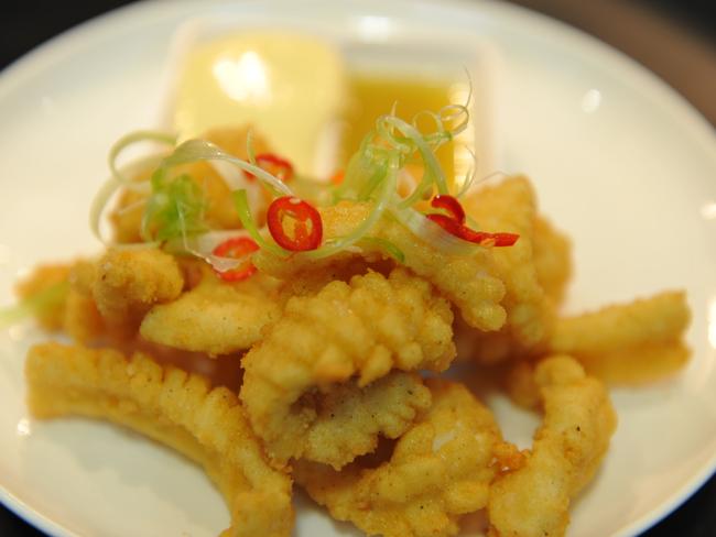 Salt and pepper squid: First class travellers can’t get enough of the stuff. Picture: Qantas