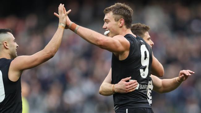 Patrick Cripps destroyed Adelaide’s midfield on the weekend. Picture: David Crosling (AAP).