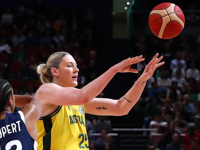 Lauren Jackson made her return after nearly a decade out of international competition. Picture: Getty Images