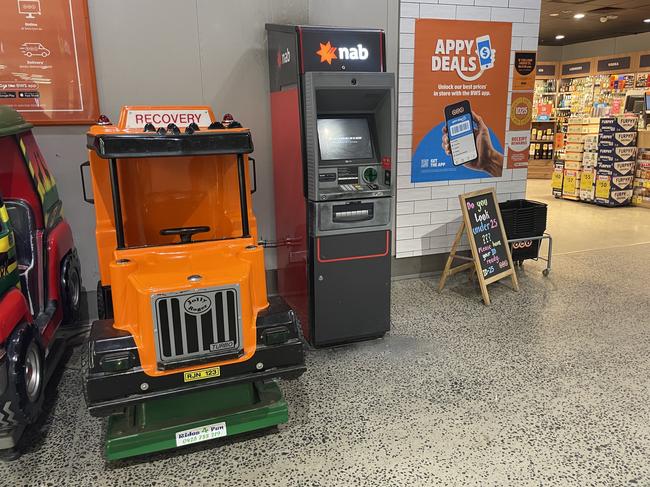 Police allege the two armed offenders tried to break into an ATM inside the shopping centre but were unsuccessful. Picture: Jack Colantuono