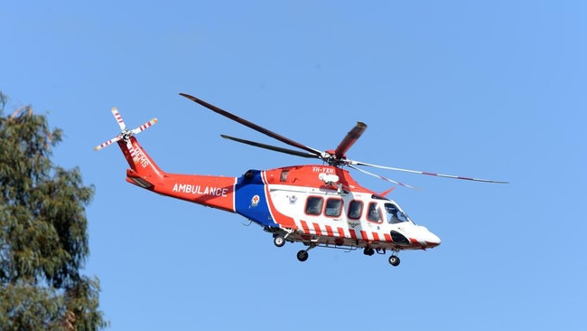 A man in his 70s was flown to hospital after a crash in Burrumbeet.