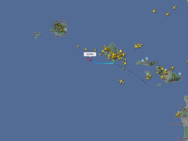 Taylor Swift's jet leaving Honolulu.