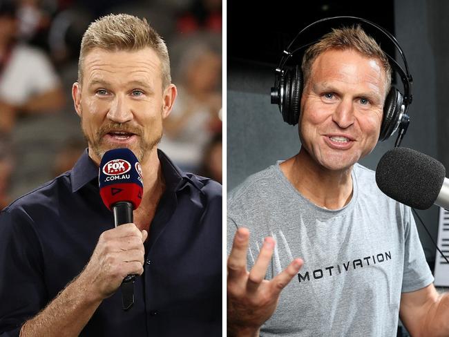 Nathan Buckley and Kane Cornes. Photo: Michael Klein and Sarah Reed.