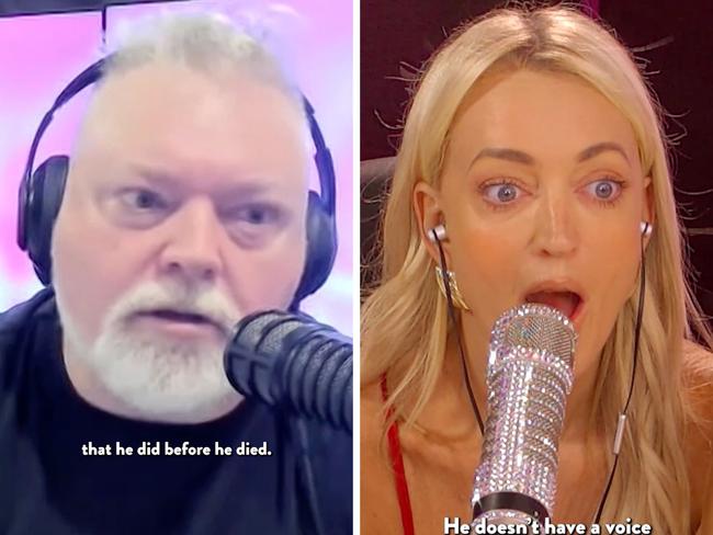 Kyle Sandilands led a tribute for Australian icon John Blackman on Thursday morning, before being ambushed by audio of the late star trashing Sandilands in a recent interview.