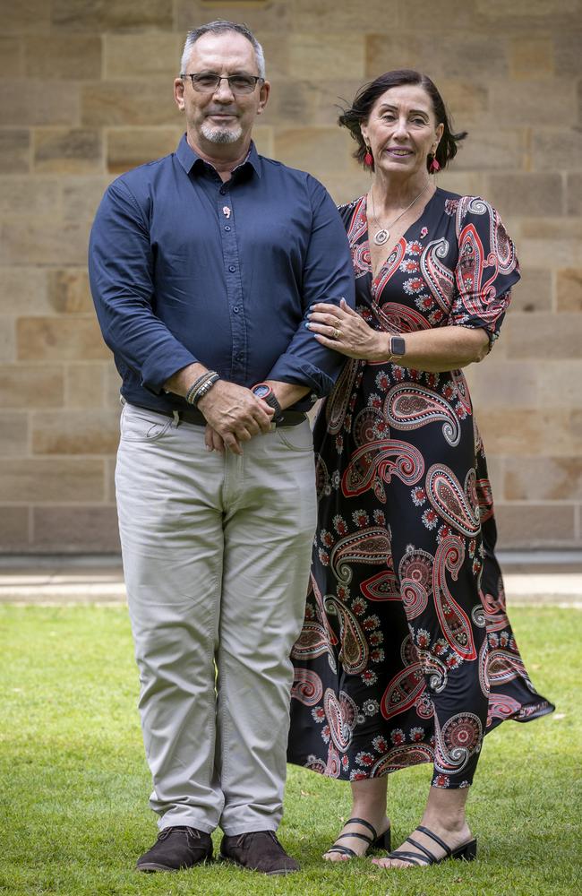 Sue and Lloyd Clarke at Queensland Parliament House as the first phase of legislation to combat coercive control is detailed. NewsWire / Sarah Marshall