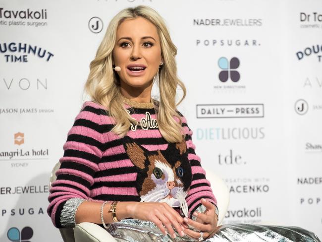 Sweaty Betty PR chief Roxy Jacenko at one of her ‘In Conversation with Roxy Jacenko’ forums in Sydney. Picture: Supplied