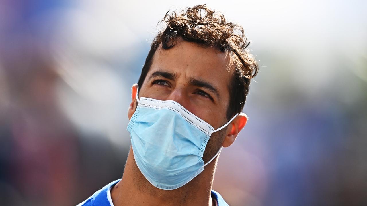 MEXICO CITY, MEXICO - NOVEMBER 05: Daniel Ricciardo of Australia and McLaren F1 walks in the Paddock before practice ahead of the F1 Grand Prix of Mexico at Autodromo Hermanos Rodriguez on November 05, 2021 in Mexico City, Mexico. (Photo by Clive Mason/Getty Images)