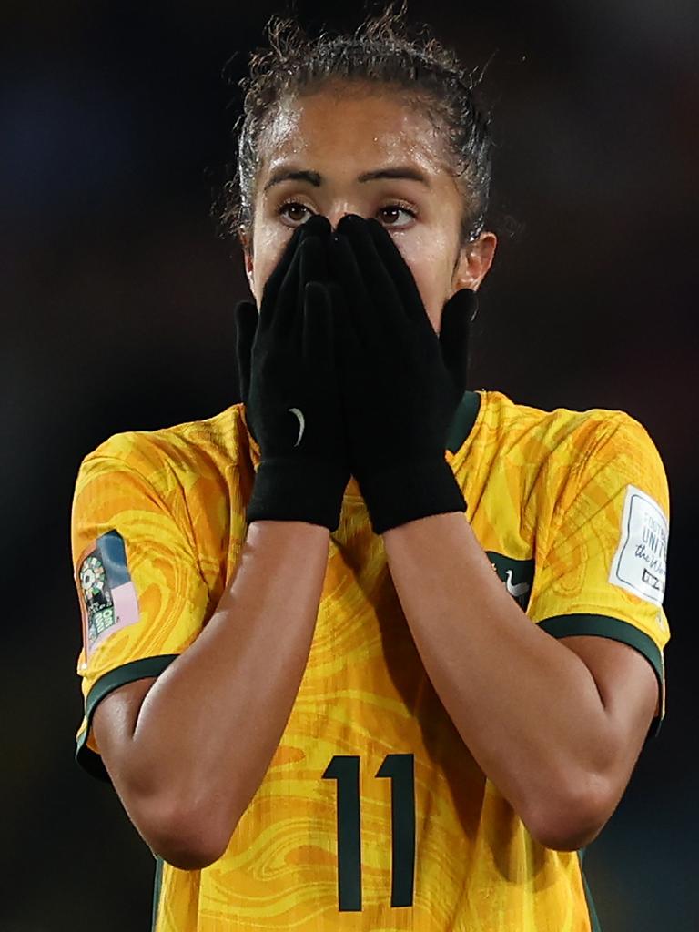 It was a nightmare for the Matildas. (Photo by Cameron Spencer/Getty Images)