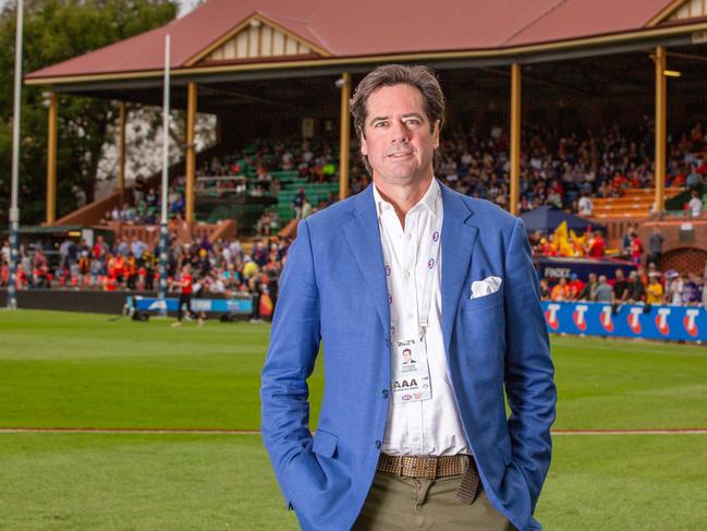 Gill McLachlan at the GATHER ROUND 2023 . Fremantle v Gold Coast, Norwood Oval. Picture: Ben Clark
