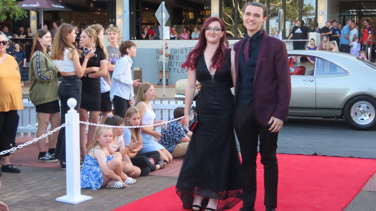 Students from Urangan State High School celebrating their formal.