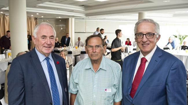 Mayoral candidates (from left) Paul Antonio, Douglas Doelle and Chris Meibusch before the mayoral debate breakfast hosted by Toowoomba Chamber at Picnic Point, Tuesday, March 10, 2020. Picture: Kevin Farmer