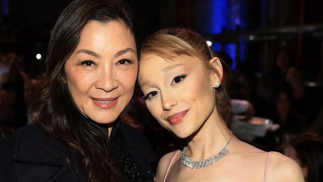 NEW YORK, NEW YORK - JANUARY 07: (L-R) Michelle Yeoh and Ariana Grande attend The National Board of Review Annual Awards Gala at Cipriani 42nd Street on January 07, 2025 in New York City.  (Photo by Dimitrios Kambouris/Getty Images for National Board of Review)