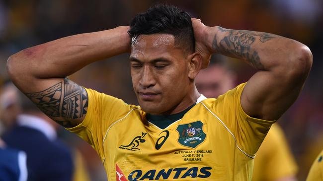 Israel Folau is likely to be sacked by Rugby Australia after social media posts on his Instagram account. Picture: AAP