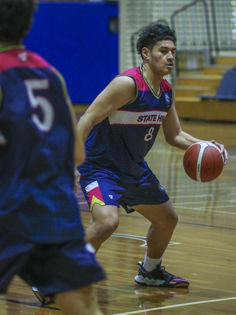 GPS basketball The Southport School v Brisbane State High School at TSS. Picture: Glenn Campbell