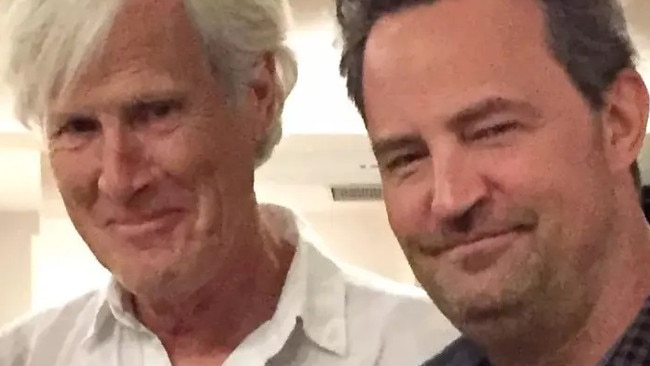 Matthew Perry and stepdad Keith Morrison. Picture: Keith Morrison