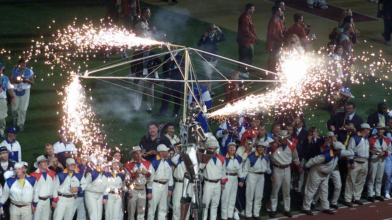 The sparkling Hills hoist during the Sydney Olympics closing ceremony.