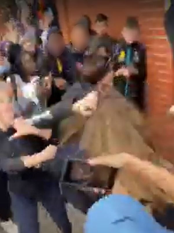 Videos of fights at Paralowie R-12 School were posted to TikTok on Monday. Neither video is implied to be linked to the SA Police investigations. Picture: TikTok