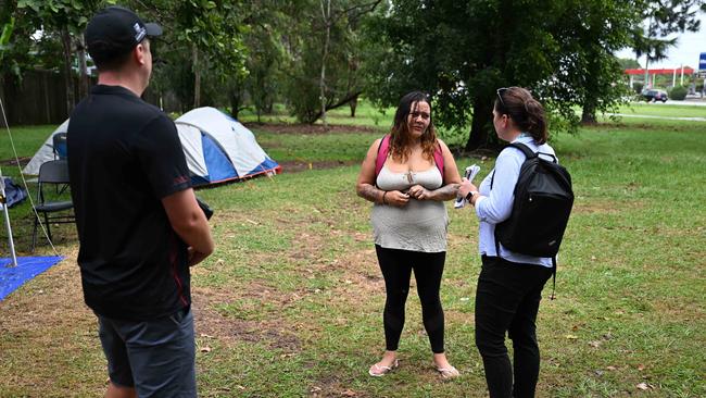 Department of Housing staff have visited the park this week, with some residents being offered support through crisis accommodation and social housing. Picture: Dan Peled / NCA NewsWire