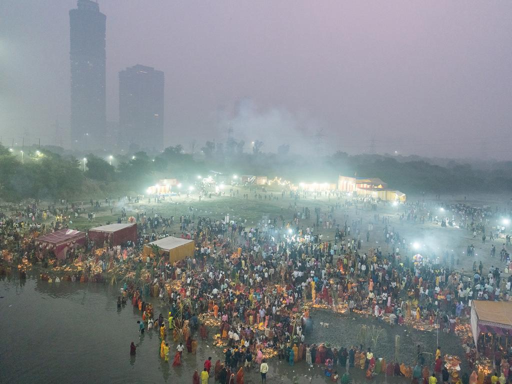 The Yamuna is severely polluted with untreated sewage and industrial waste. Picture: Anindito Mukherjee/Getty Images