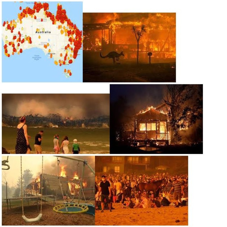 Bushfire image gallery for Kids News classroom activities.