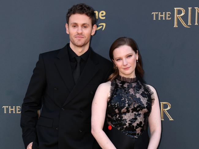 Charlie Vickers and Morfydd Clark at the World Premiere for Season two of The Lord of the Rings: The Rings of Power in London last week. Picture: Getty Images for Prime Video