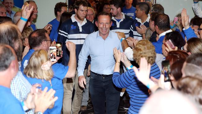 Tony Abbott on election night. Picture: Tim Hunter.