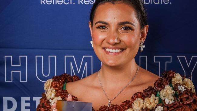 Queensland Young Australian of the Year Talei Elu, 30, from Seisia in the northern peninsula of Cape York  said she was honoured with the award for work in community. Picture: NADC/Salty Dingo