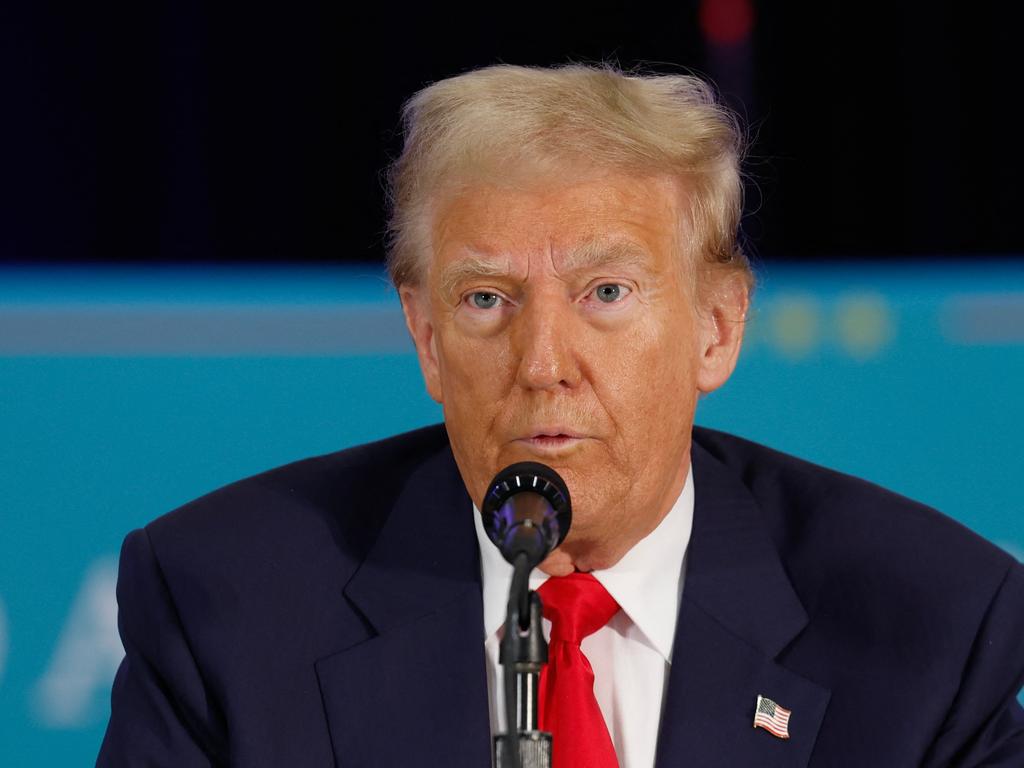 Republican presidential nominee Donald Trump participates in a roundtable discussion at the Latino Summit held at Trump National Doral Golf Club in Doral, Florida. Picture: Getty Images via AFP