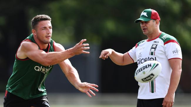 Sam Burgess was allegedly upset with Anthony Seibold as the Broncos job loomed. Picture: Brett Costello