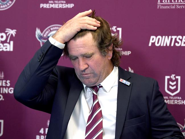 Des Hasler and Manly are locked in a court battle. Picture: NRL Photos