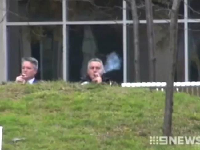 Opposition Leader Bill Shorten, who ­described Mr Hockey, pictured with Finance Minister Matthias Cormann, as the “cigar-chomping, Foghorn Leghorn” of Australian politics.