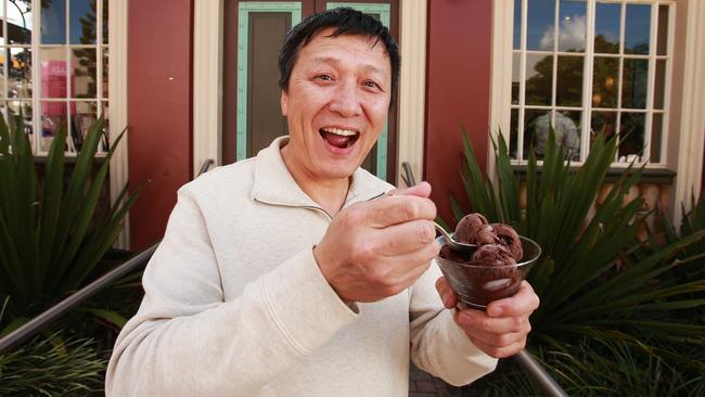 Yue Lin from Milani House of Gelato with his winning chocolate sorbet. Picture: Claudia Baxter