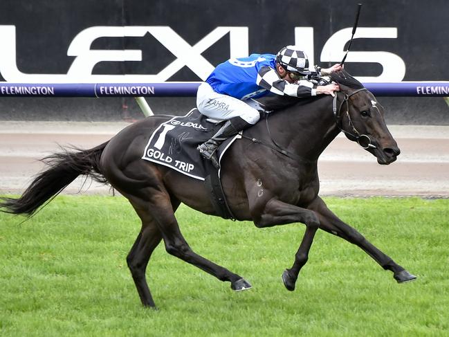 Gold Trip wins the 2022 Melbourne Cup at Flemington. Picture: Reg Ryan-Racing Photos