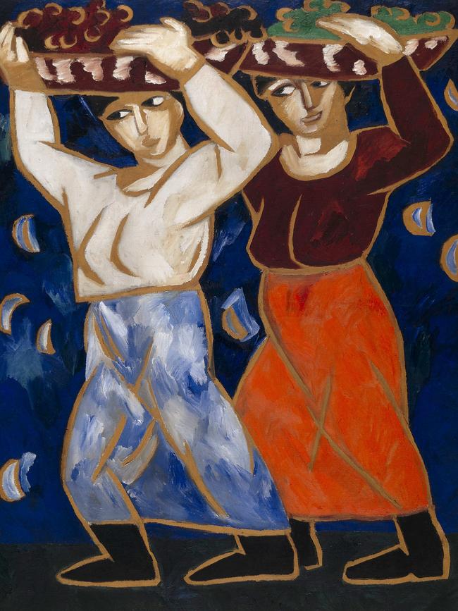 Natalia Goncharova’s Les Porteuses (The carriers, 1911). Supplied: NGV