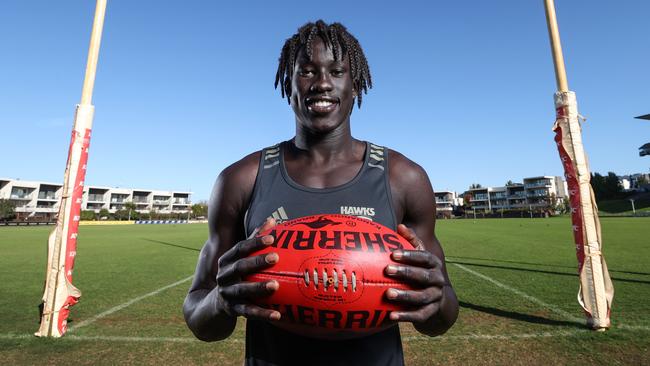 Jiath was born in a refugee camp in Ethiopia before he moved to Dandenong at age seven. Picture: David Caird