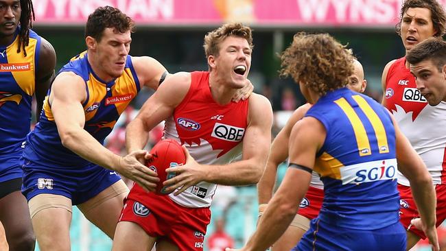 Luke Parker starred with 25 disposals and nine clearances.