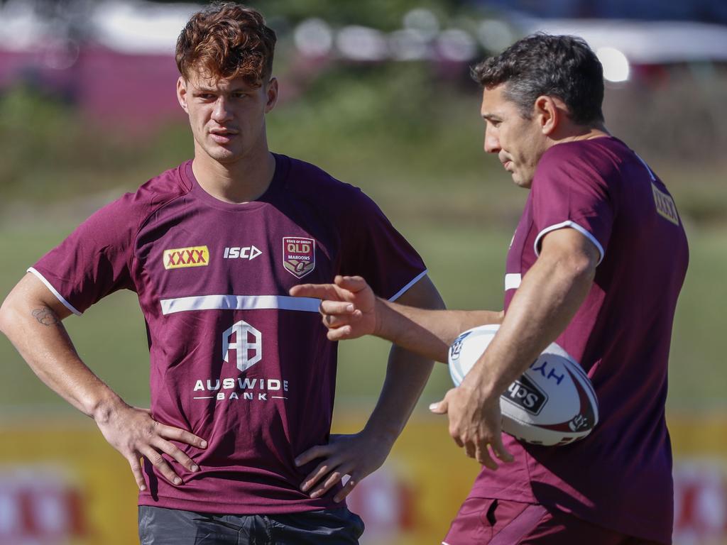 Kalyn Ponga has been learning from the best. Picture: Glenn Hunt
