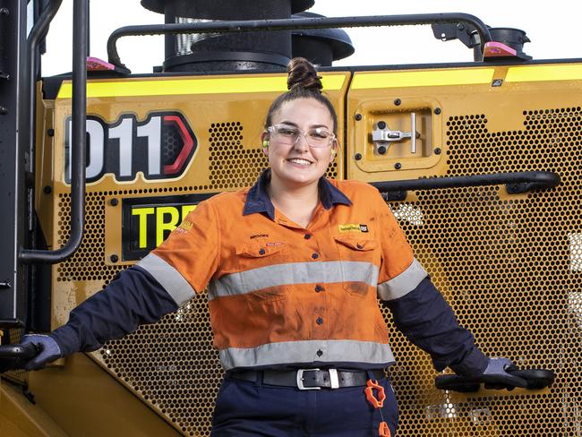 QBM - Brooke Bell, 20 from the Gold Coast is an apprentice at Hastings Deering. Pic Mark Cranitch.