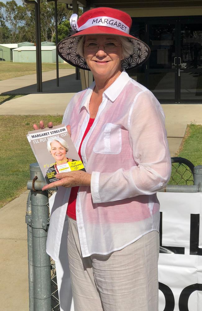 Independent candidate Margaret Strelow at Gracemere yesterday