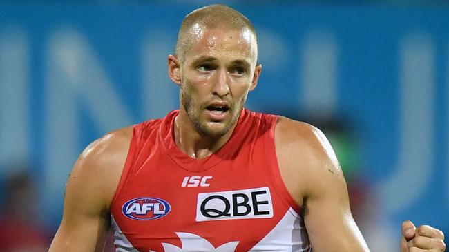 Sam Reid celebrates a goal. Pic: AAP