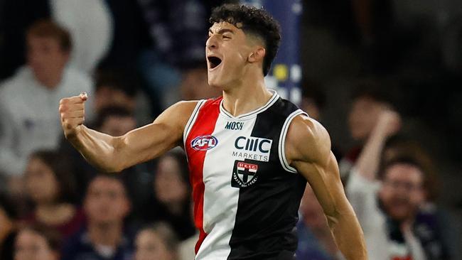 Anthony Caminiti got a win in his first game for the Saints. Picture: Michael Willson/AFL Photos via Getty Images