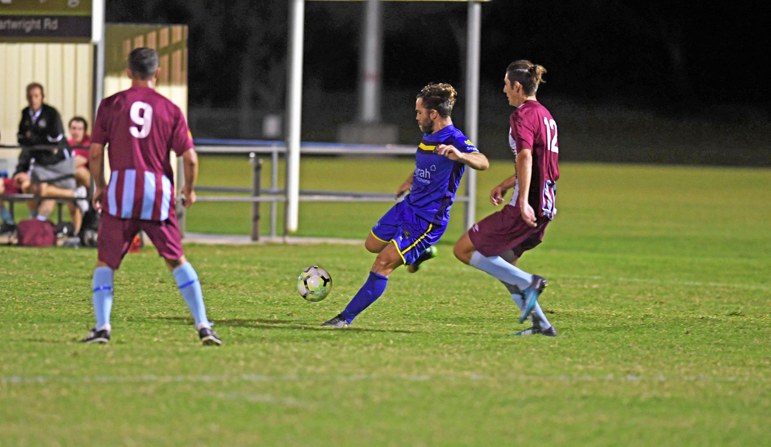 Gympie United Gladiators vs Coolum FC - #7 Billy Bayldon. Picture: Troy Jegers