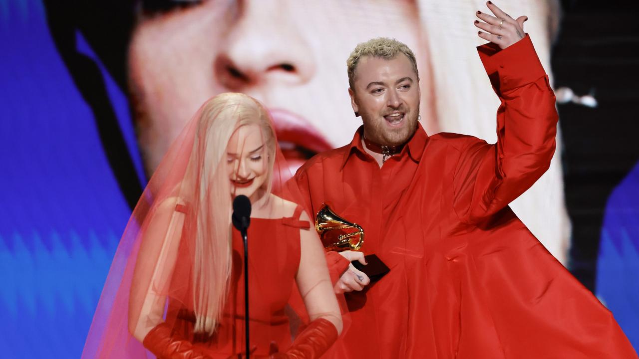 Smith and Petras won the Best Pop Duo/Group Performance award. Picture: Kevin Winter/Getty Images for The Recording Academy