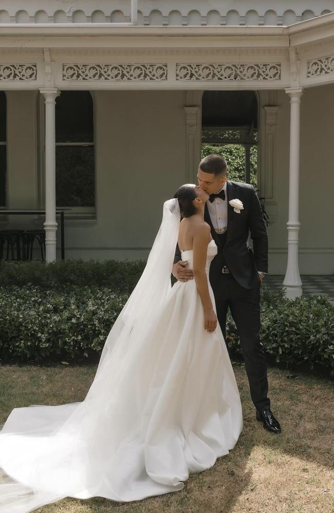 Jacob Weitering married Isabel Kahan in a surprise wedding. Picture: Bianca Virture