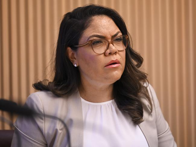 CANBERRA, AUSTRALIA, NewsWire Photos. FEBRUARY 16, 2024: Senator Jacinta Nampijinpa Price during the Cross-Portfolio Indigenous Matters Senate estimates at Parliament House in Canberra. Picture: NCA NewsWire / Martin Ollman