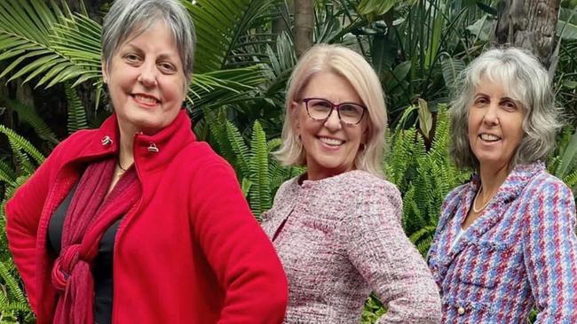 Wendy Richardson (left) with her sisters Julie Ryan and Lindy Shepherd. Picture: Supplied