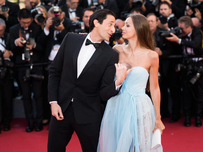 Actor Adrien Brody and Lara Lieto. Picture: Matthias Nareyek/Getty Images