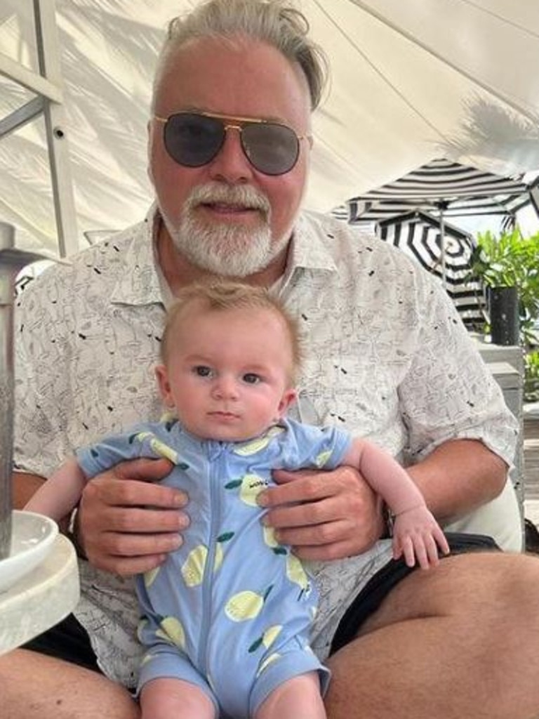 Kyle Sandilands and baby Otto. Source: Instagram