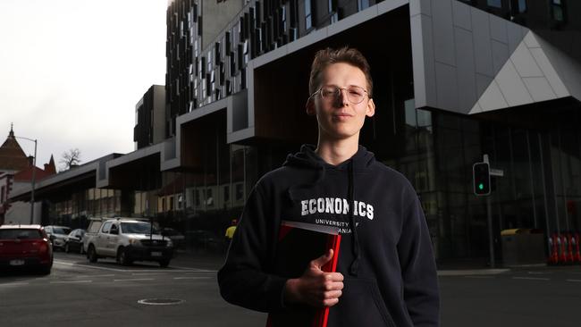 Josh Stagg UTAS economics student and founder of University Student Union for UTAS students. Picture: Nikki Davis-Jones