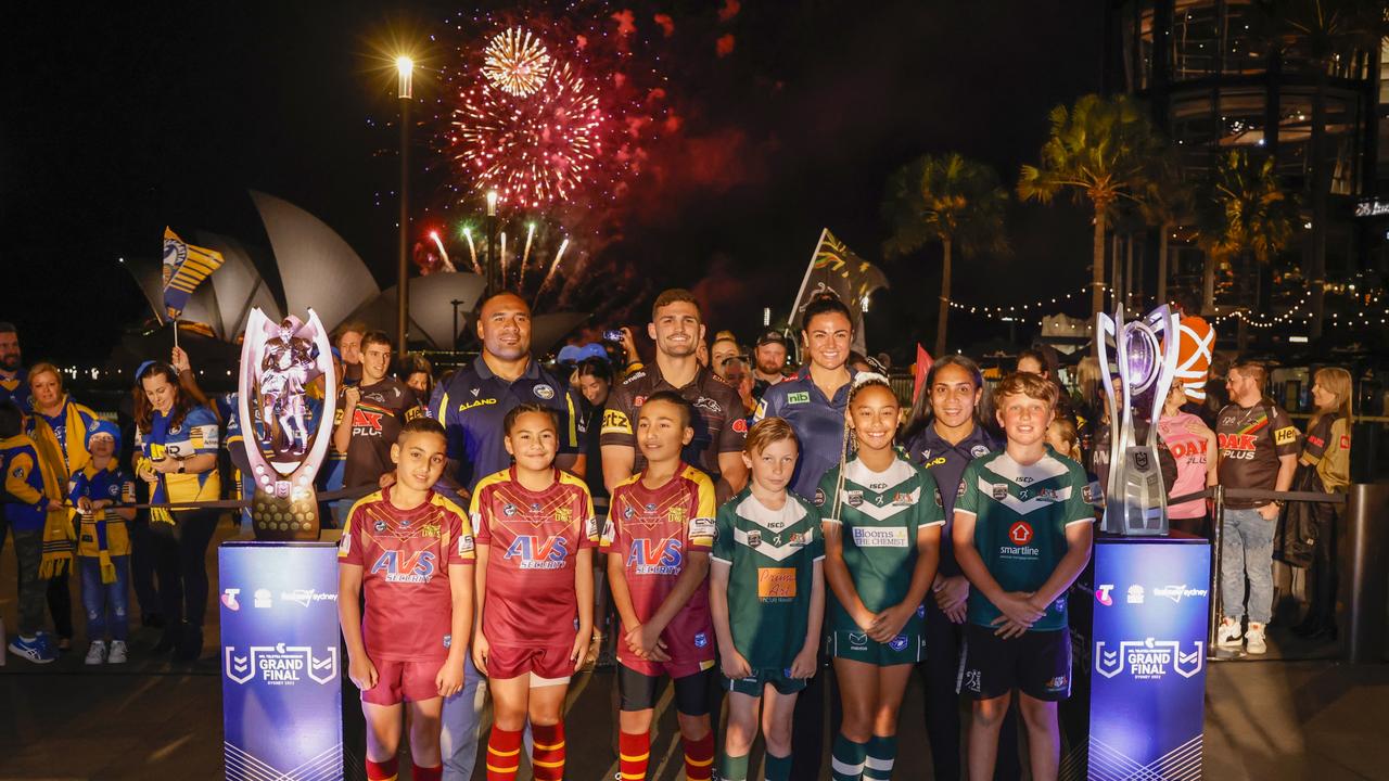 Simaima Taufa and the other captains helped launch grand final week in style. Picture; Jenny Evans/Getty Images